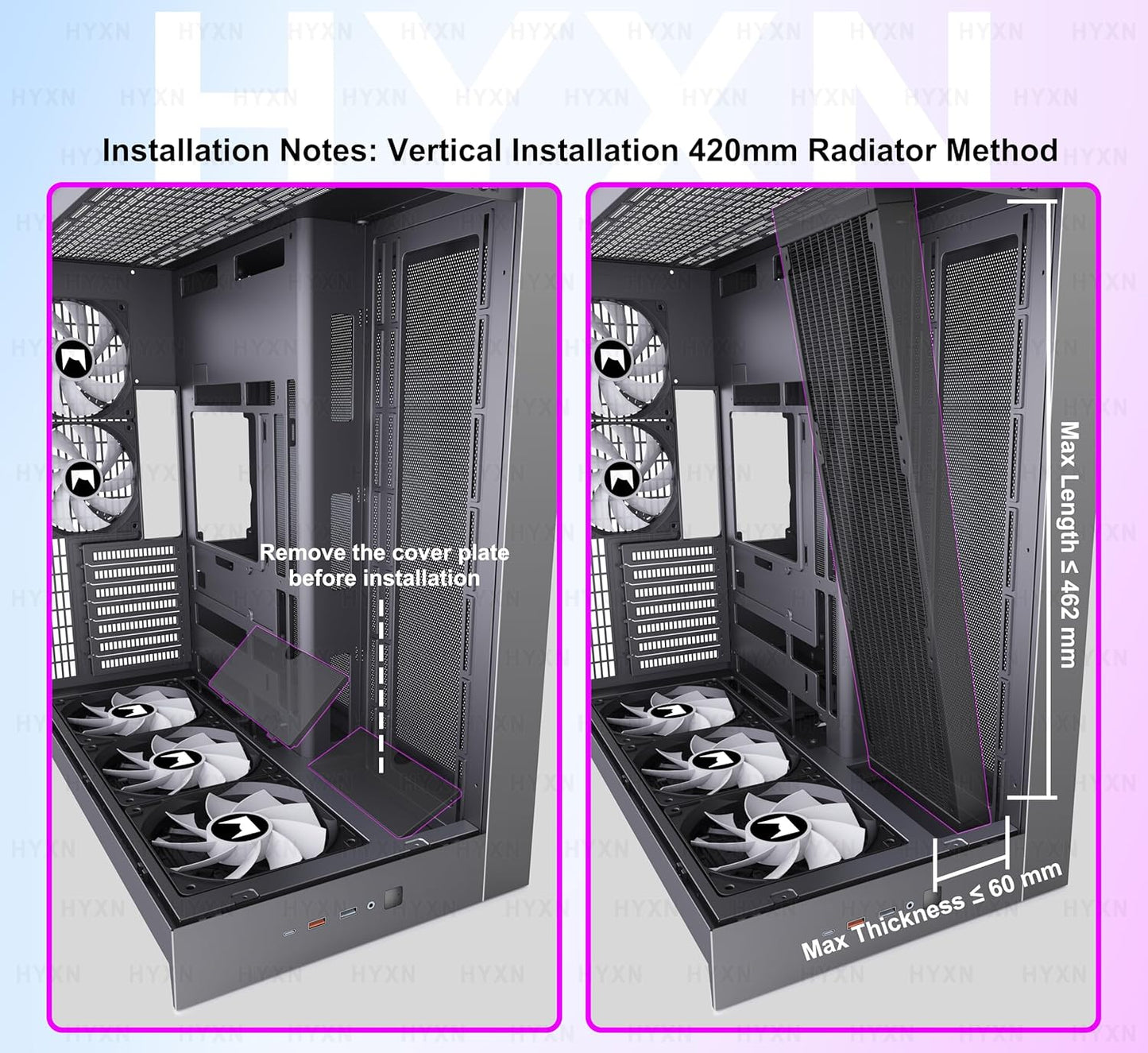 H2 (2026) ATX PC Case, Pre-Installed 8 PWM ARGB Fans (6X140Mm,2X120Mm), Large Dual-Chamber ATX Mid-Tower Airflow Computer Case, Gaming PC Case, 420Mm Radiator Support, Type-C 3.2 (White RGB)