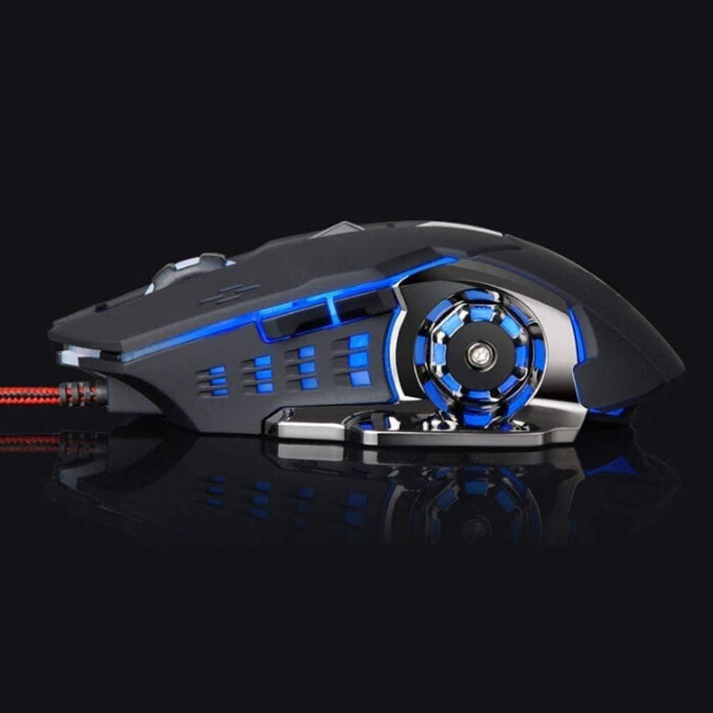 Wired Gaming Keyboard Mouse Combo LED Rainbow Backlit Gaming Keyboard RGB Gaming Mouse Ergonomic Wrist Rest 104 Keys Keyboard Mouse for Windows & Mac PC Gamers