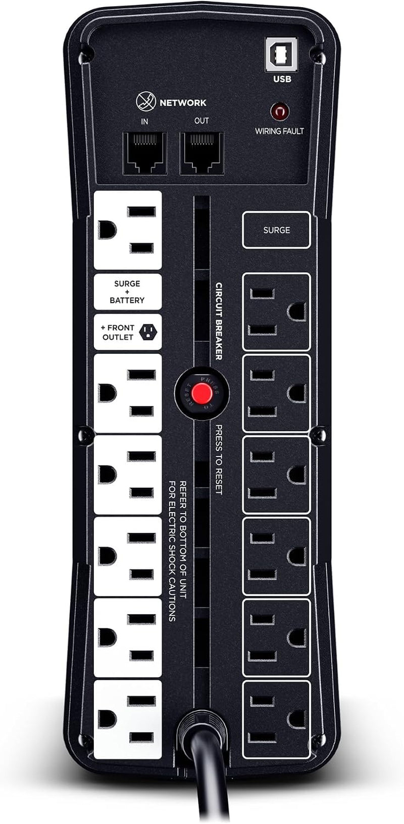 Cyberpower GX150C2 Gaming UPS Battery Backup and Surge Protector, 1500VA/1000W, RGB Lighting, 13 Outlets, USB‑C Charging, UL Certified