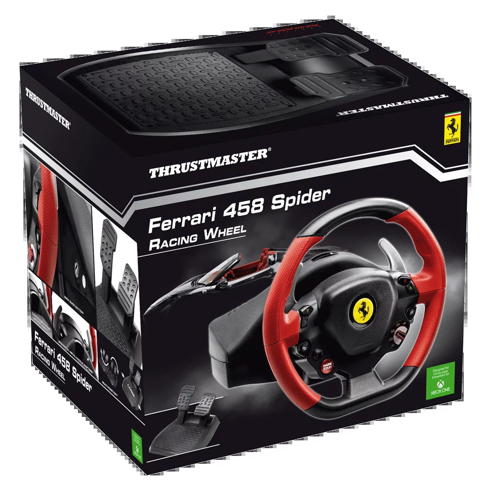 Restored  Ferrari 458 Spider Racing Wheel for Xbox One, Black, Red, Multicolor 1 Count