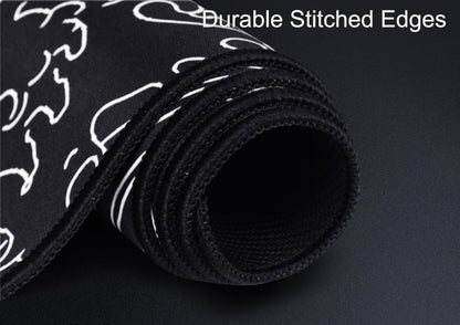 Large Gaming Mouse Pad, XXL Extended Computer Keyboard Mouse Mat with Stitched Edges, 31.5" X 15.7" Non-Slip Waterproof Rubber Base Long Mousepad for Work, Game, Office, Home, Waves Line