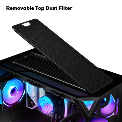 Element Pro Black Gaming PC Desktop Computer Intel I9 14900KF, NVIDIA Geforce RTX 5070 12GB, 32GB RAM, 2TB SSD, Windows 11 EPBI9N5701
