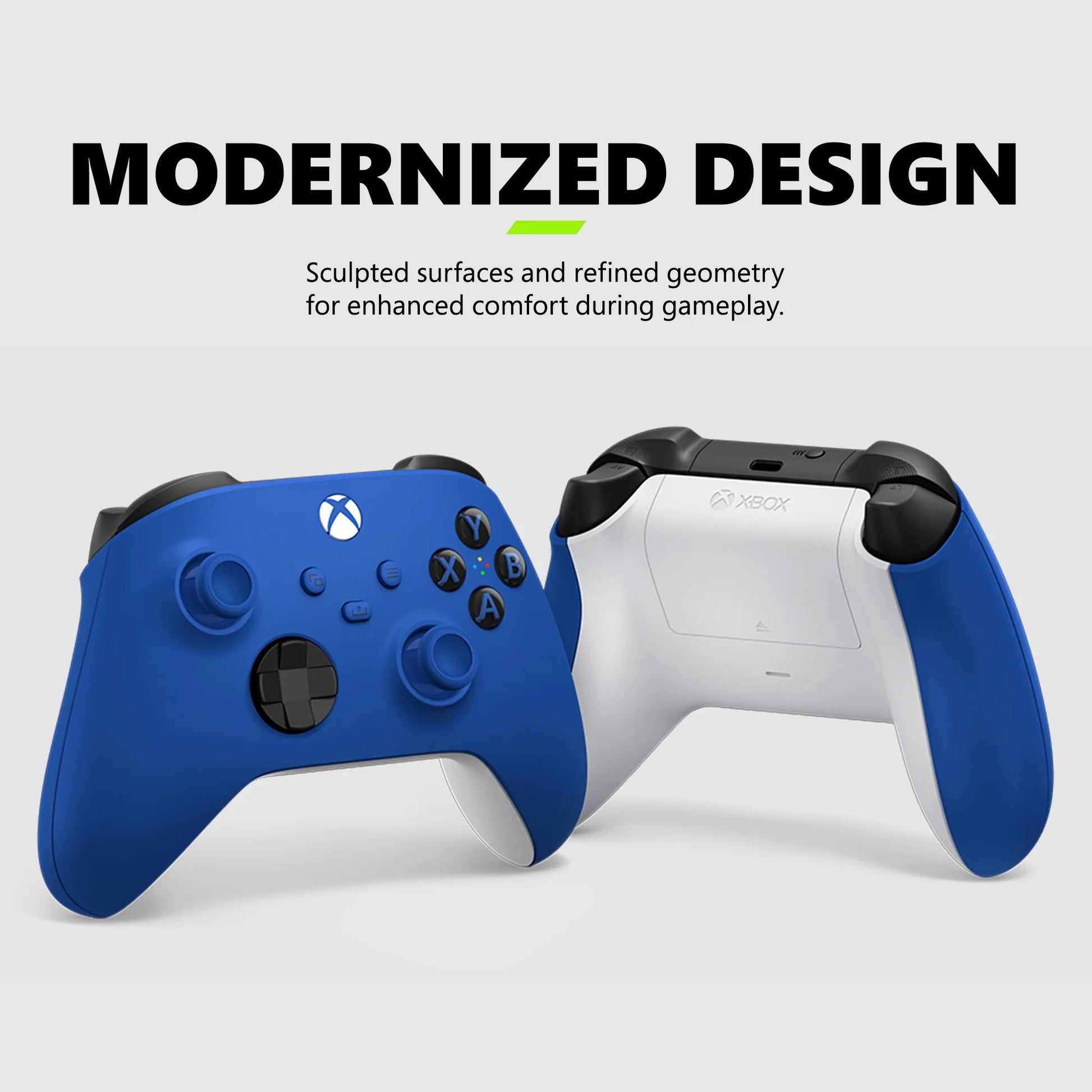 Microsoft  Wireless Controller - Shock Blue – for  Series X|S,  One, Pcs, and Cloud-Enabled Devices