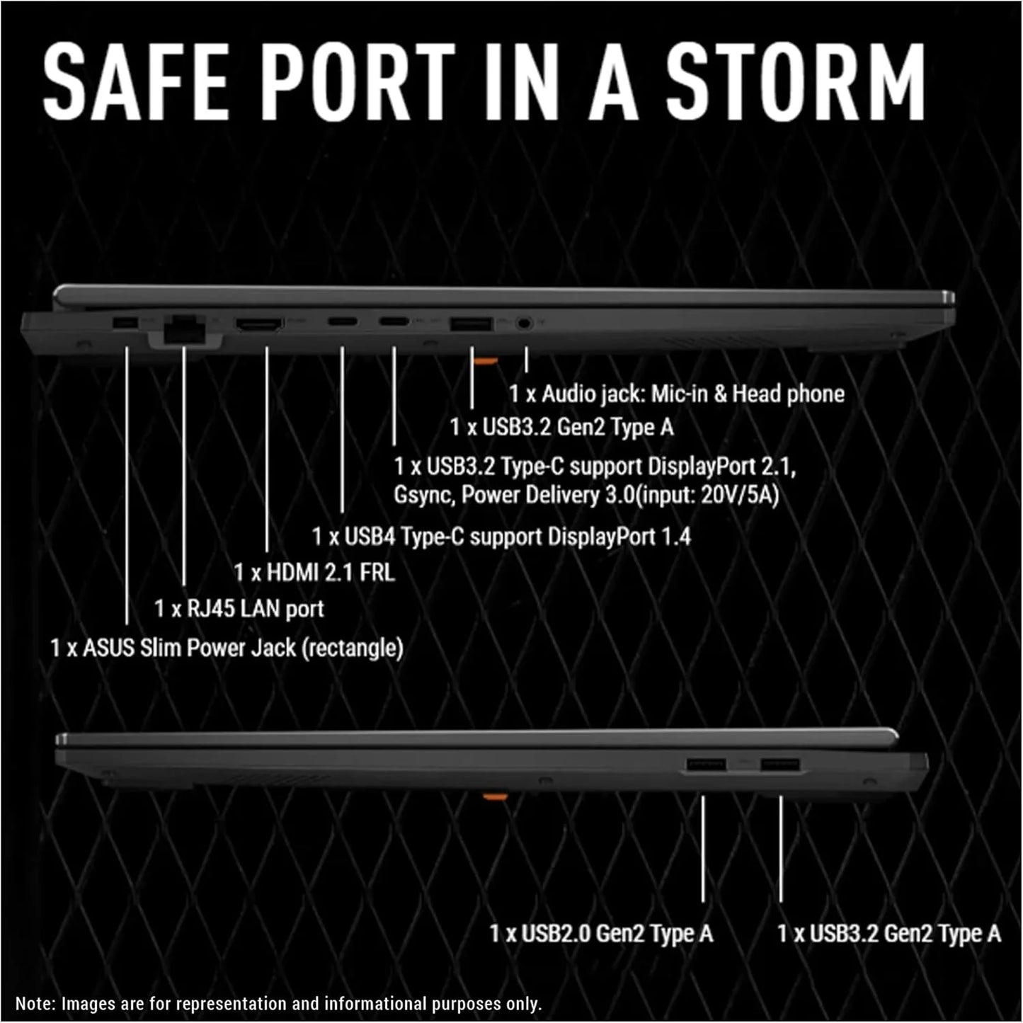 TUF Gaming Laptop A18 Inch - NVIDIA RTX 5060 - AMD Ryzen 7 260 Beat I9-13905H - 18" WUXGA Display 144Hz - 32GB RAM - 2TB Pcie SSD -RGB Backlit Keyboard - Thunderbolt 4 - FHD Camera - Windows 11