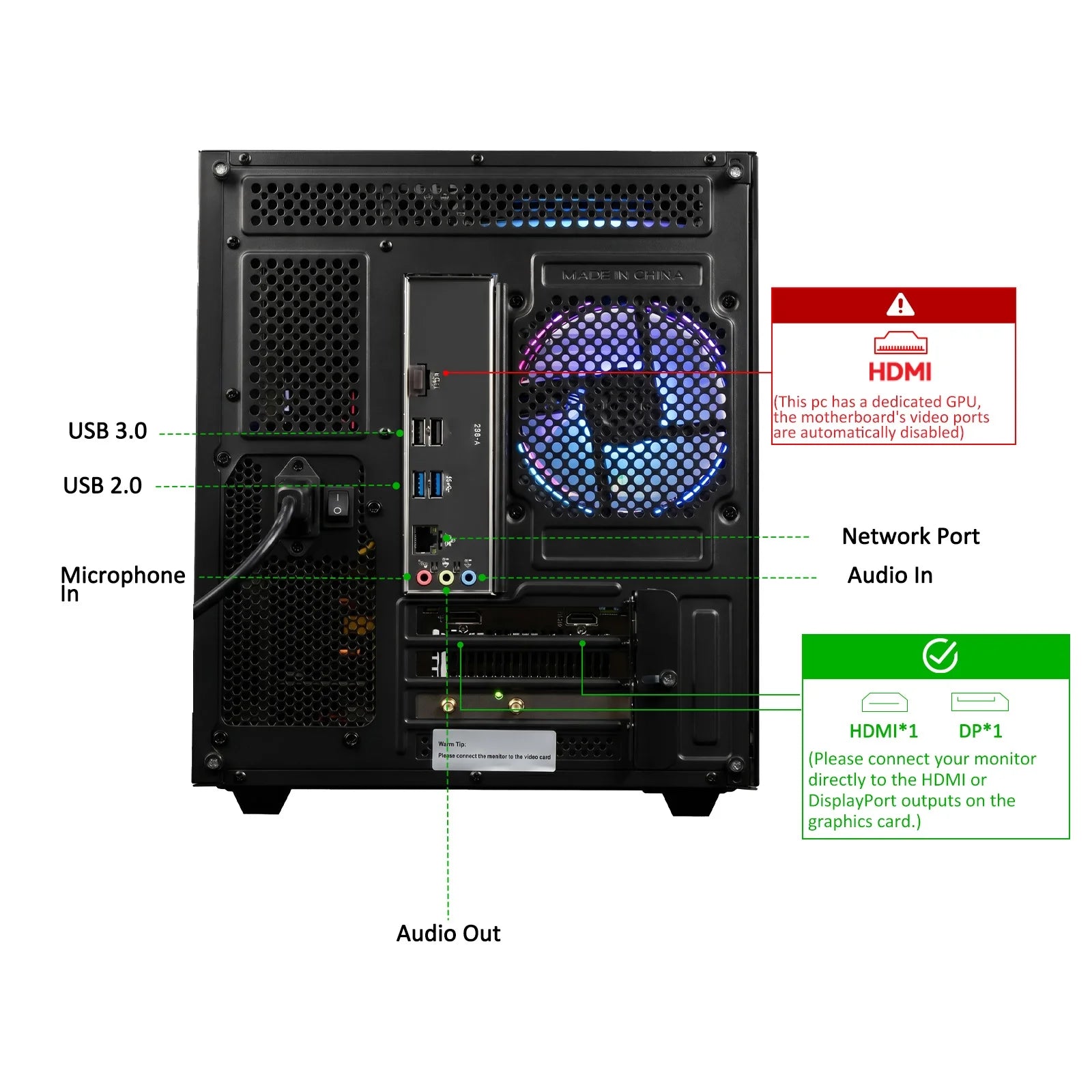 Gaming PC, Ryzen 5 4500, RX 6500 XT 4GB, 16GB DDR4, 512GB SSD, A520 Motherboard, Wifi 6