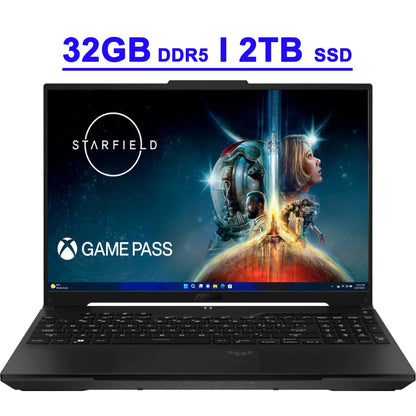 TUF Gaming A16 Premium Laptop 16" FHD+ 165Hz 7Ms 100% Srgb AMD 8-Core Ryzen 7 7735HS 16GB DDR5 1TB SSD Radeon RX 7700S 8GB Graphic Backlit USB-C USB4 Fast Charging Win11 Black