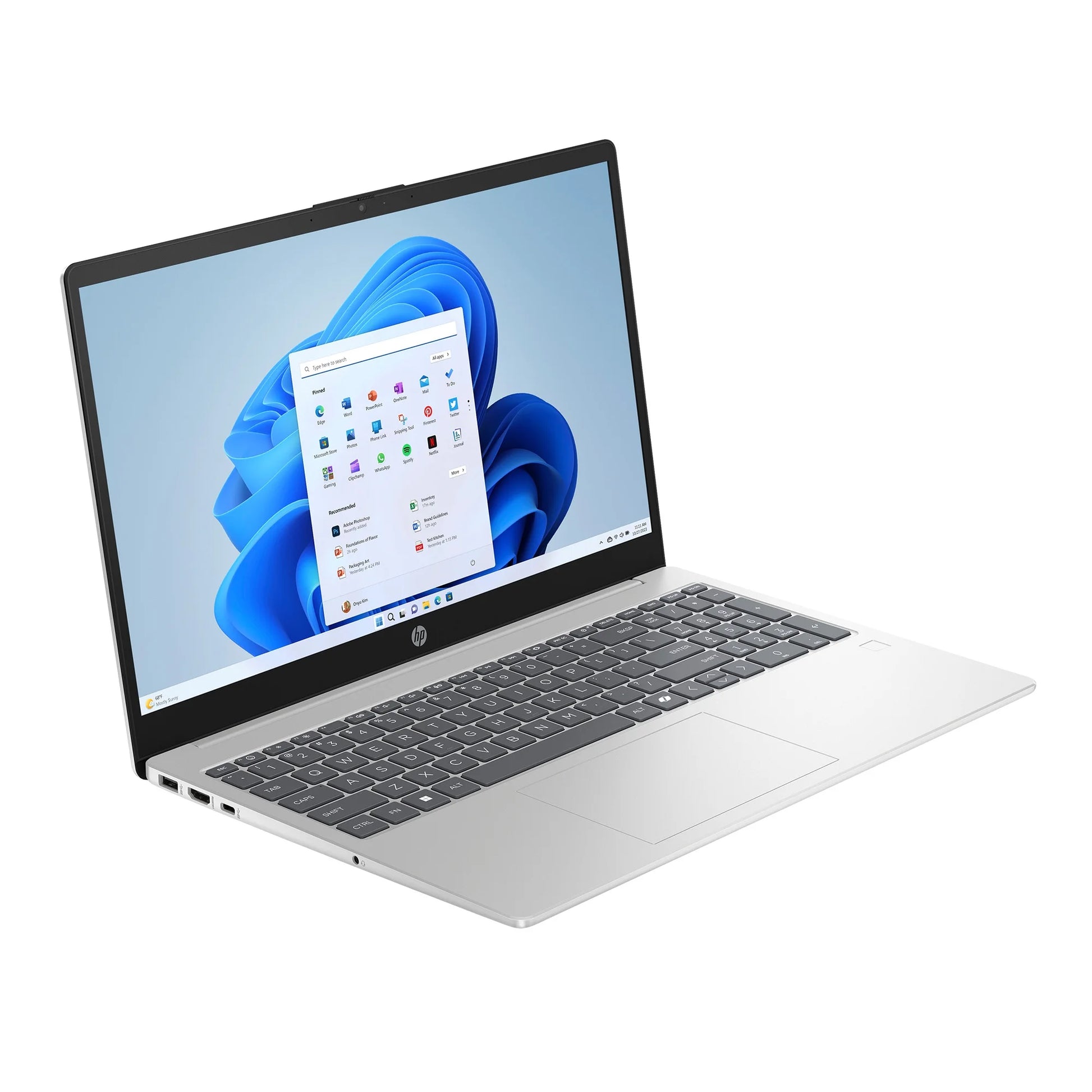 15.6 Inch Windows 11 Laptop Intel Core I3-N305 8GB RAM 256GB SSD Natural Silver