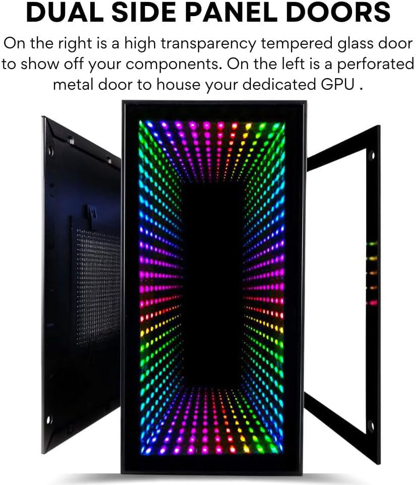 Continuum Mini Gaming Desktop - NVIDIA Geforce RTX 5060 Ti 16GB, AMD 8-Core Ryzen 7 5700X Processor, 32GB RAM, 2TB Nvme SSD, Wifi, Windows 11 Pro - Tiny Liquid Cooled RGB Gamer Computer
