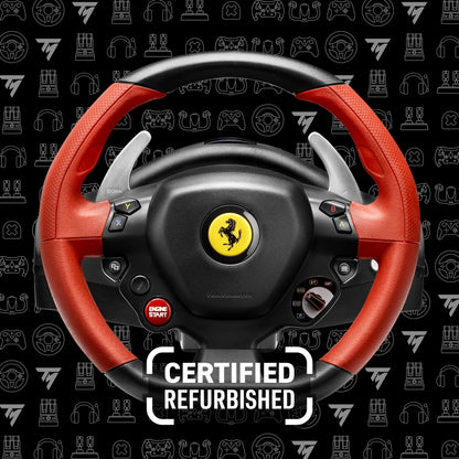 Restored  Ferrari 458 Spider Racing Wheel for Xbox One, Black, Red, Multicolor 1 Count