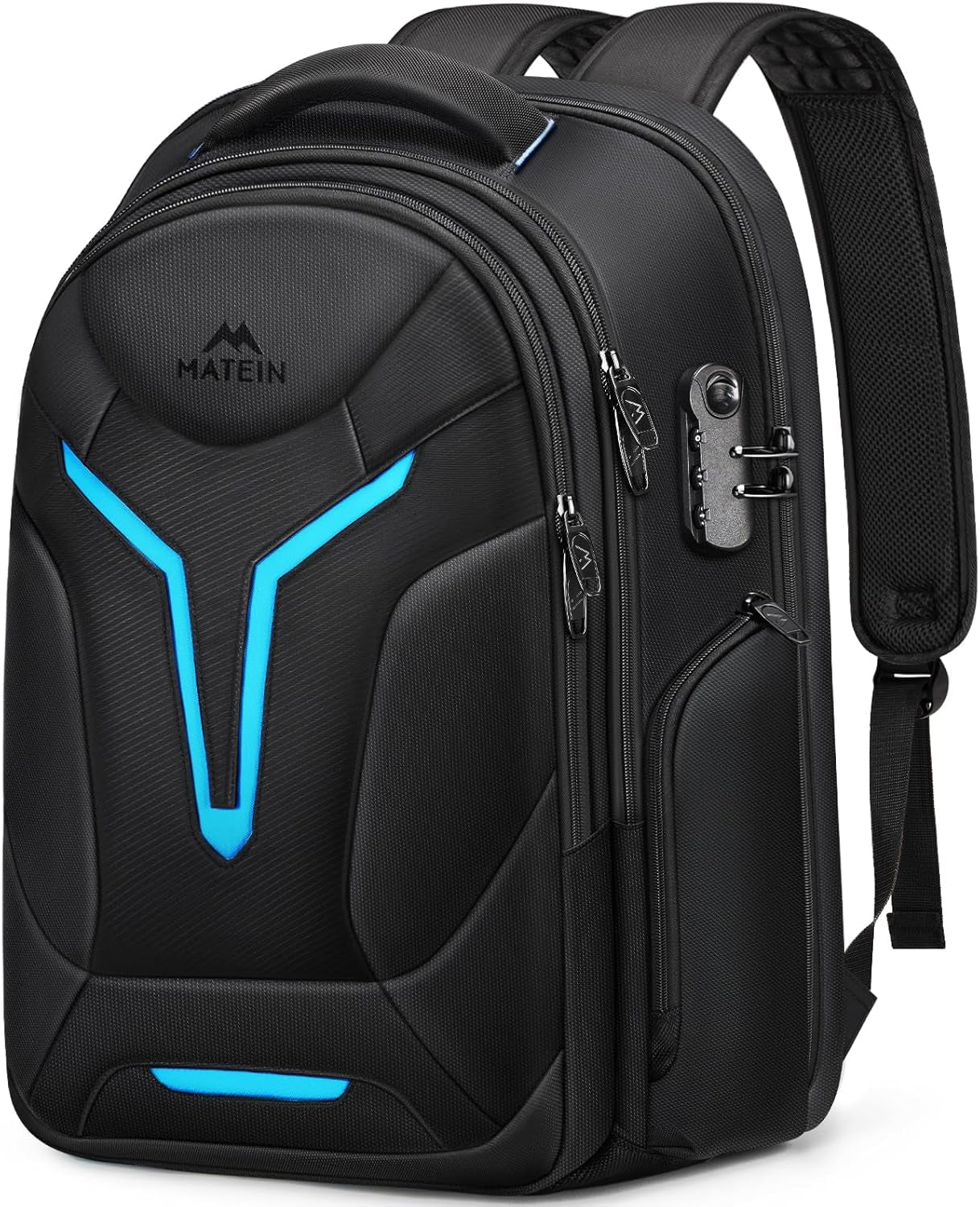 18 Inch Gaming Backpack with Thick Padded Laptop Compartment, anti Theft Extra Large Laptop Backpack with Rain Cover, Waterproof Travel Bag with Tech Organizer for Gaming Accessories