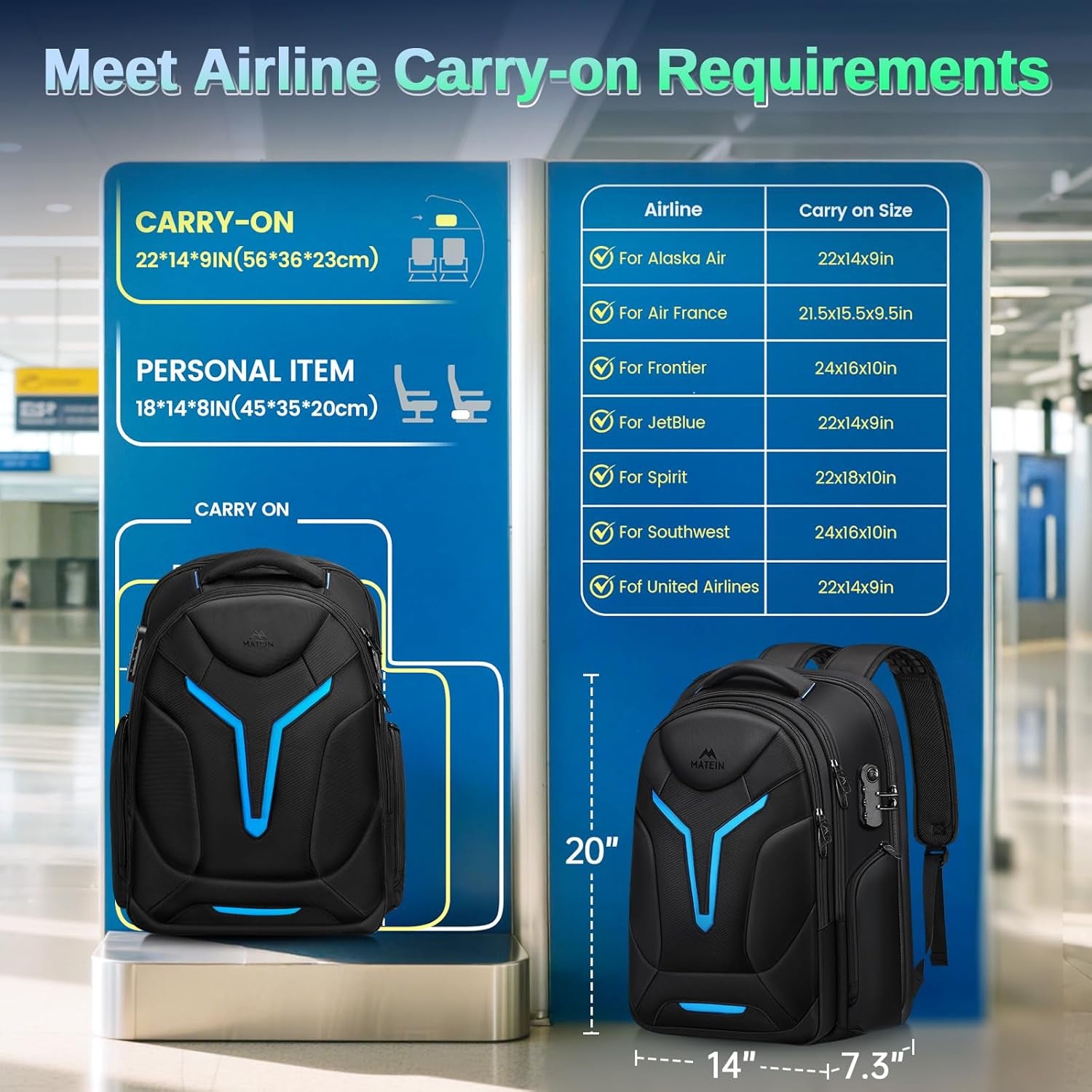 18 Inch Gaming Backpack with Thick Padded Laptop Compartment, anti Theft Extra Large Laptop Backpack with Rain Cover, Waterproof Travel Bag with Tech Organizer for Gaming Accessories