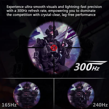 24.5 Inch 300Hz Gaming Monitor, FHD 1080P IPS Display, 1Ms MPRT, AMD Freesync, HDR Support, VESA Mount Compatible