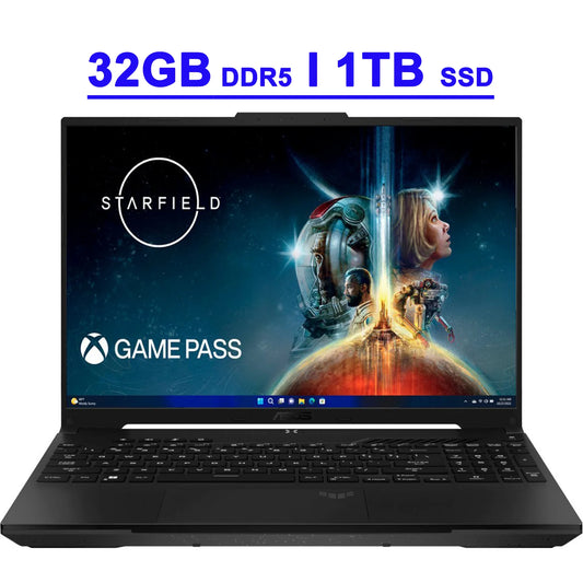 TUF Gaming A16 Premium Laptop 16" FHD+ 165Hz 7Ms 100% Srgb AMD 8-Core Ryzen 7 7735HS 32GB DDR5 1TB SSD Radeon RX 7700S 8GB Graphic Backlit USB-C USB4 Fast Charging Win11 Black