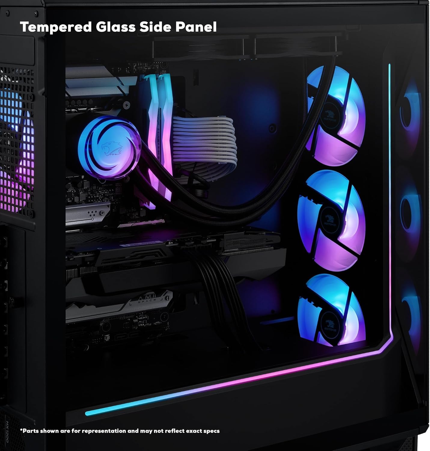 Slate MESH Gaming PC Desktop Computer Intel Core I7 14700F CPU, NVIDIA Geforce RTX 5070 12GB GPU, 32GB DDR5 RGB 5200Mhz RAM, 1TB Nvme SSD, Windows 11 Home, Keyboard and Mouse - SMI7N5701