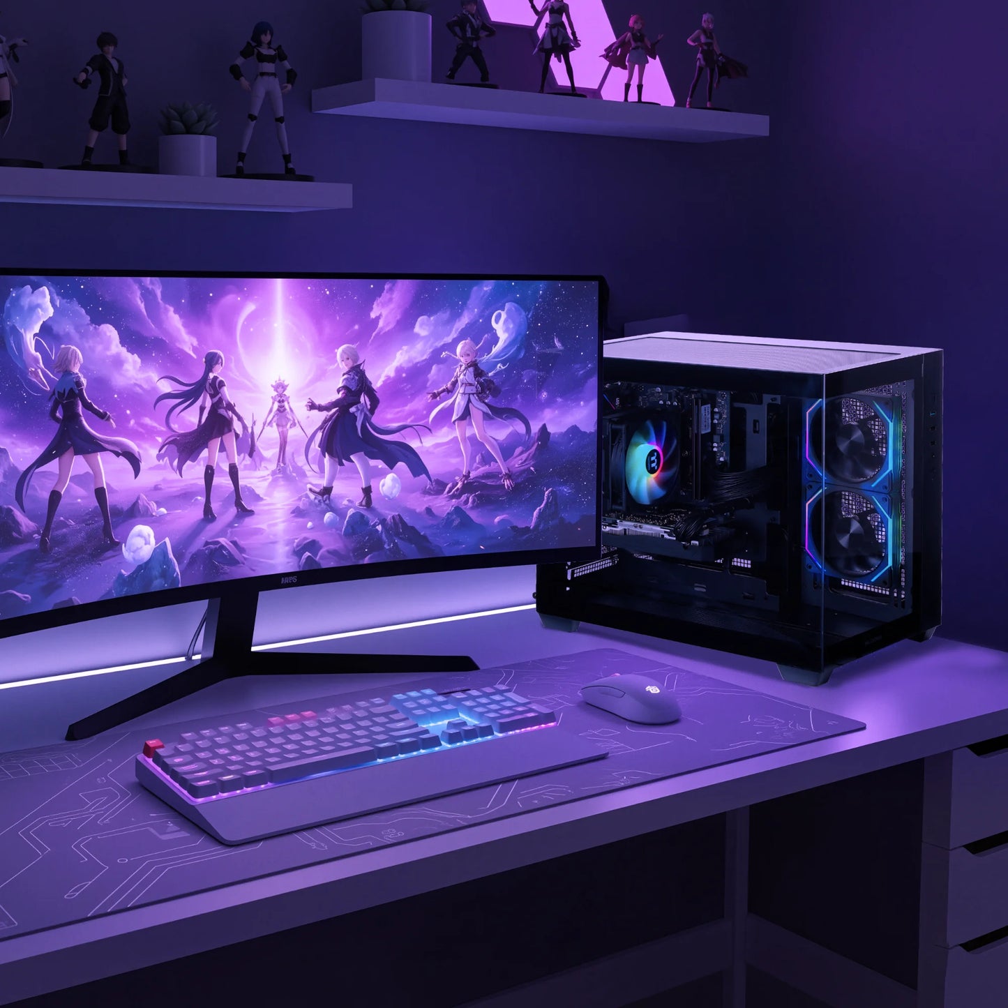 Gaming PC Desktops AMD Ryzen5 5500, Radeon RX 6500XT 4GB, 1TB SSD, 16GB RAM, 650W, Win11, Wifi, PC Gaming