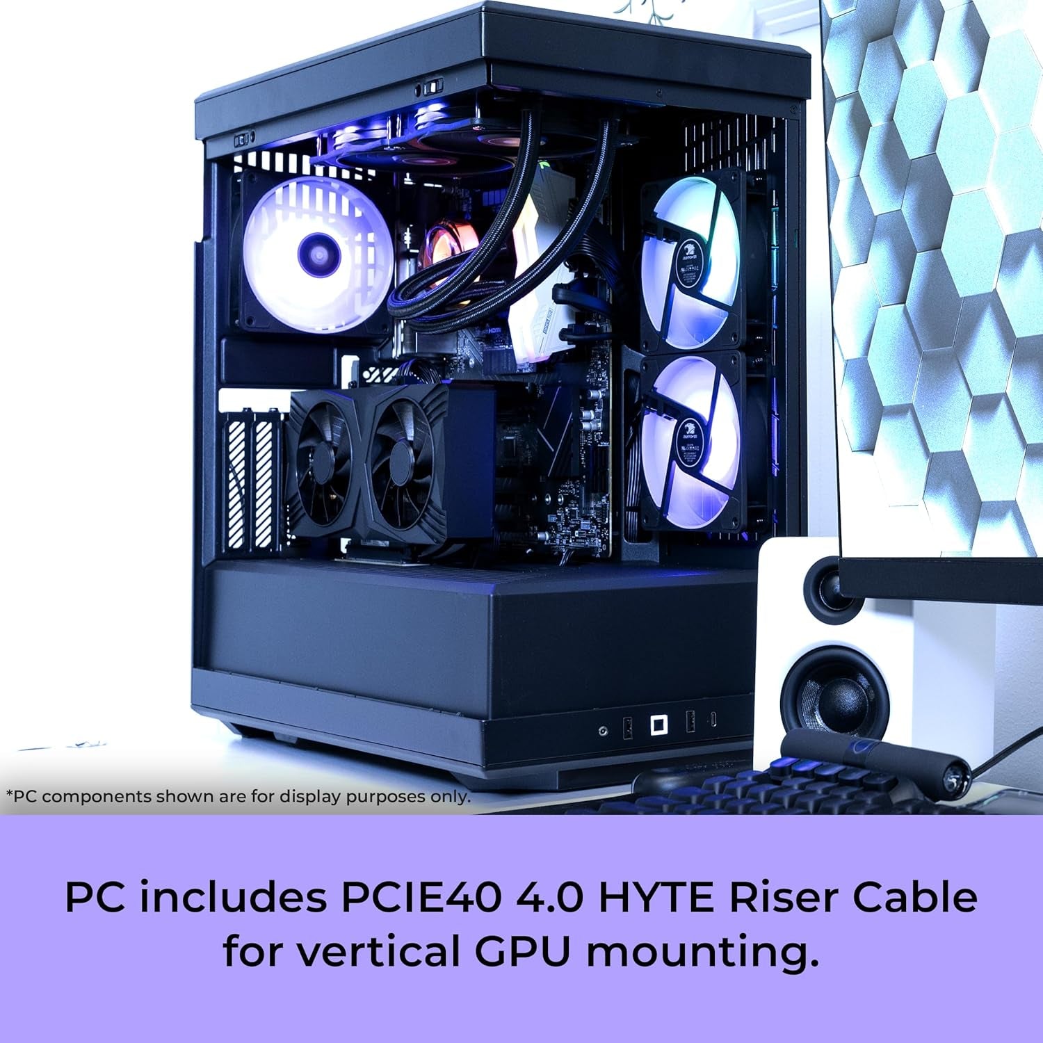 Y40 PRO Black Gaming PC Desktop Computer AMD Ryzen 9 7900X CPU, NVIDIA Geforce RTX 5070Ti 16GB GPU, 32GB DDR5 RGB 5200Mhz RAM, 2TB Nvme SSD, Windows 11 Home, Keyboard, Mouse - Y40BA9N57T01