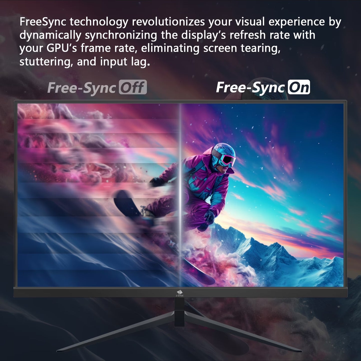 24.5 Inch 300Hz Gaming Monitor, FHD 1080P IPS Display, 1Ms MPRT, AMD Freesync, HDR Support, VESA Mount Compatible