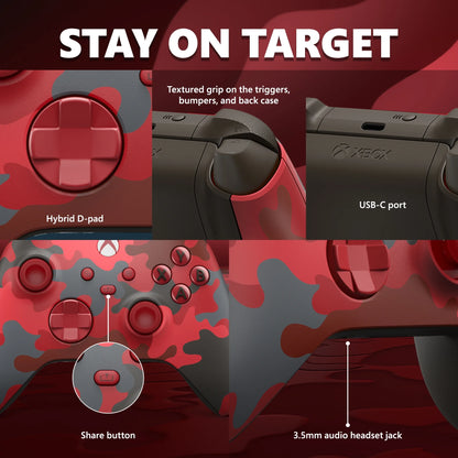 Microsoft  Wireless Controller - Daystrike Camo – for  Series X|S,  One, Pcs, and Cloud-Enabled Devices