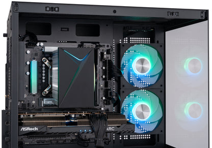 ABS Flux II Aqua Gaming PC - Windows 11- Intel Core 5 120 - Intel Arc A750 - 32GB DDR5 - 1TB - ABSWMT120A750