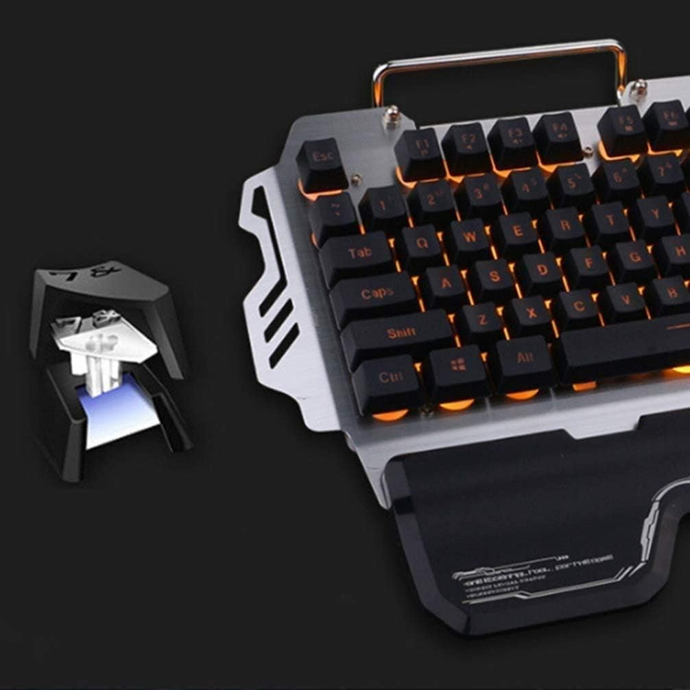 Wired Gaming Keyboard Mouse Combo LED Rainbow Backlit Gaming Keyboard RGB Gaming Mouse Ergonomic Wrist Rest 104 Keys Keyboard Mouse for Windows & Mac PC Gamers