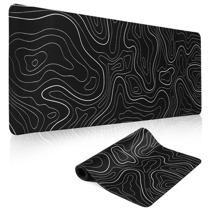 Mouse Pad Gaming Mousepad 31.5 X 11.8 X0.12In Large Mouse Pad for Keyboard and Mouse with Anti-Slip Rubber Base, Keyboard Pad XL Mouse Mat for Home and Office（Black)