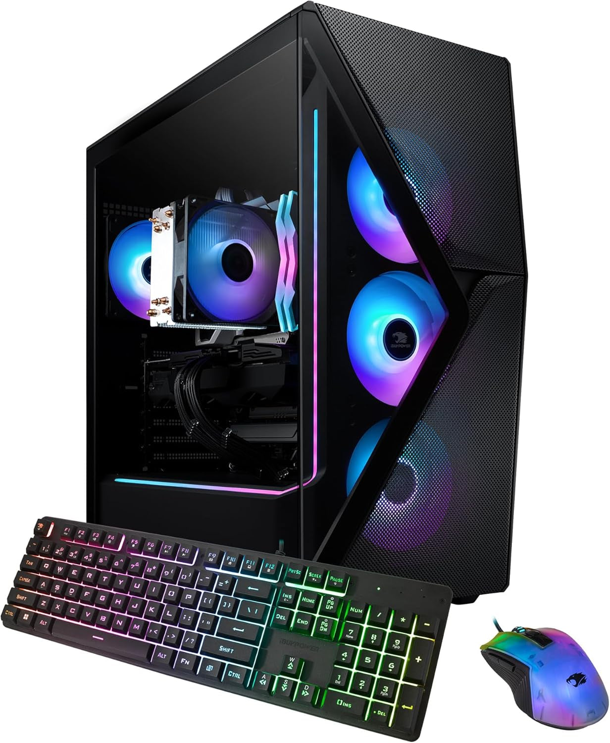 Slate MESH Gaming PC Desktop Computer Intel Core I7 14700F CPU, NVIDIA Geforce RTX 5070 12GB GPU, 32GB DDR5 RGB 5200Mhz RAM, 1TB Nvme SSD, Windows 11 Home, Keyboard and Mouse - SMI7N5701