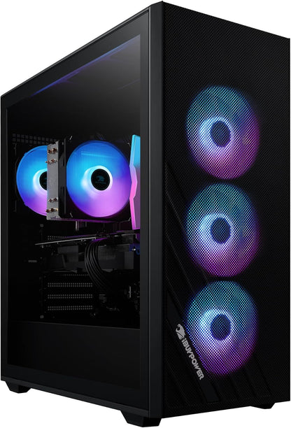 Ibuypower Scale Gaming PC Desktop AMD Ryzen 5 8400F CPU, NVIDIA Geforce RTX 5050 8GB GPU, 16GB DDR5 RGB 5200Mhz RAM, 1TB Nvme SSD, Windows 11 Home, Computer with Gamer Keyboard and Mouse - SCA5N5501