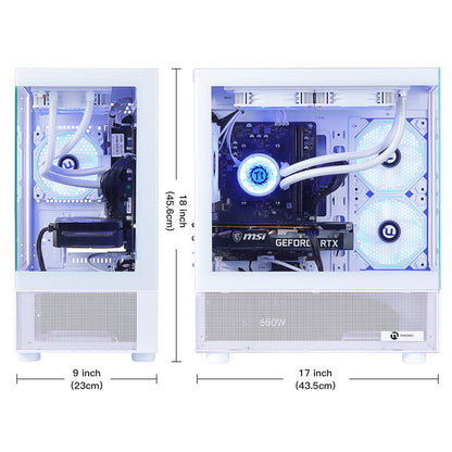Lumishore Gaming PC AMD Ryzen 7 5700X NVIDIA RTX 5060 Ti 32GB RAM 1TB SSD Wifi PC Gaming White